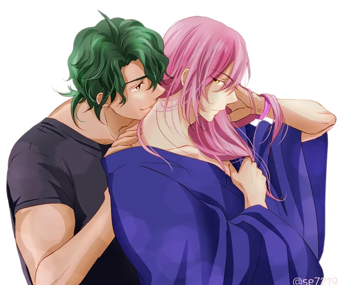 💋の日と知ったのでキスにまつわるジョーチェリ(過去絵)
いっぱいちゅーしてほしい～～～ 