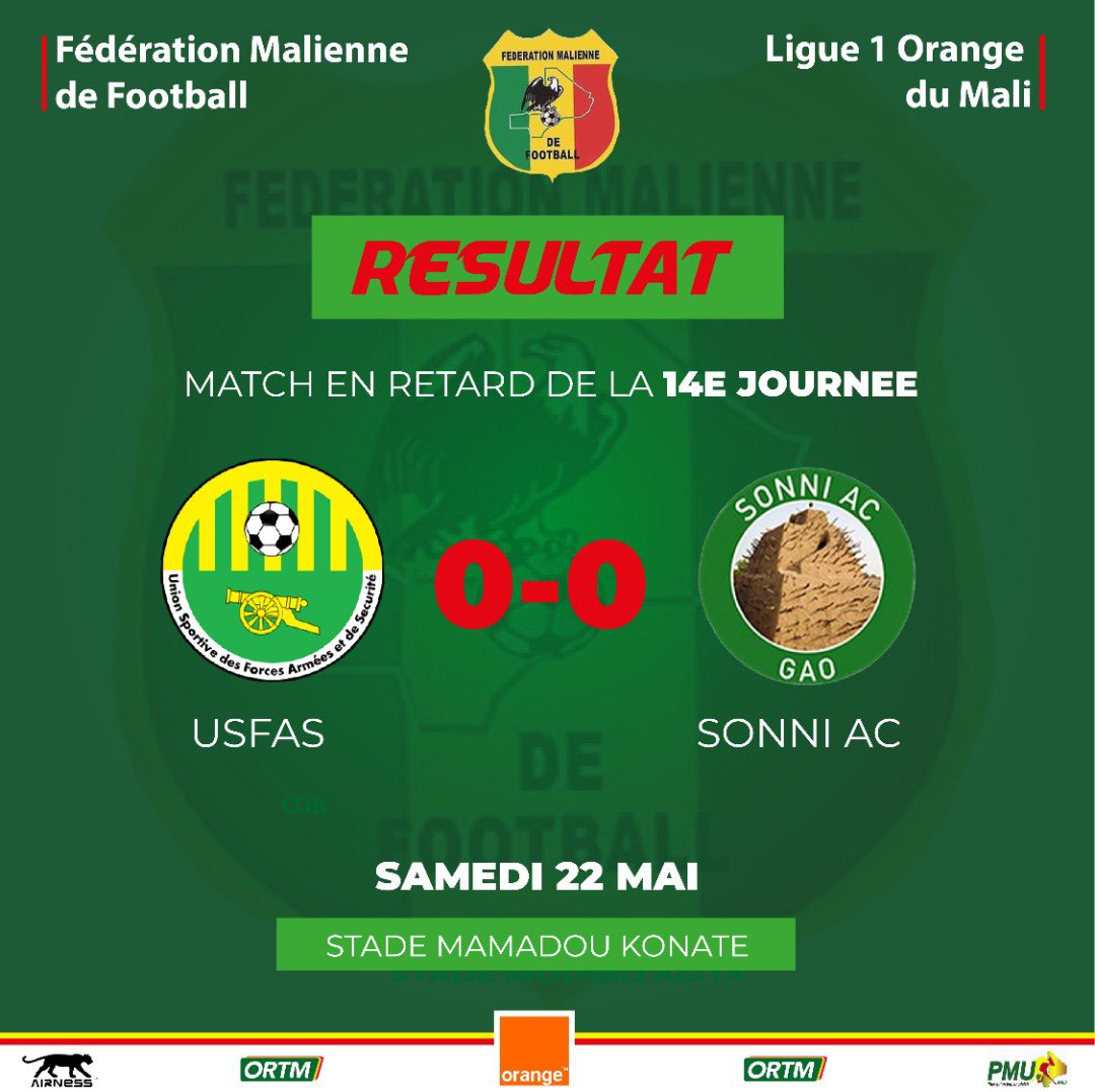 femafoot's tweet photo. #Ligue1Orange
#Résultat14èmeJournéeEnRetard
#Usfas vs #SonniAC https://t.co/5BpVhlFe88