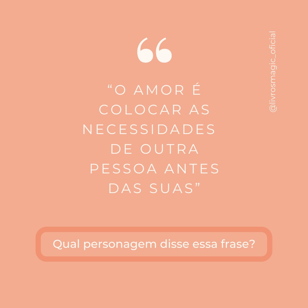 livros_magic's tweet photo. E aí? Sabe qual personagem disse essa frase? Comente aqui embaixo! 👇
.
SPOILER: Volte na postagem anterior e pense com mais calma! 🤗
.
#frase #amor #maternidade #familia #livrosmagic https://t.co/uIG6C7FokR