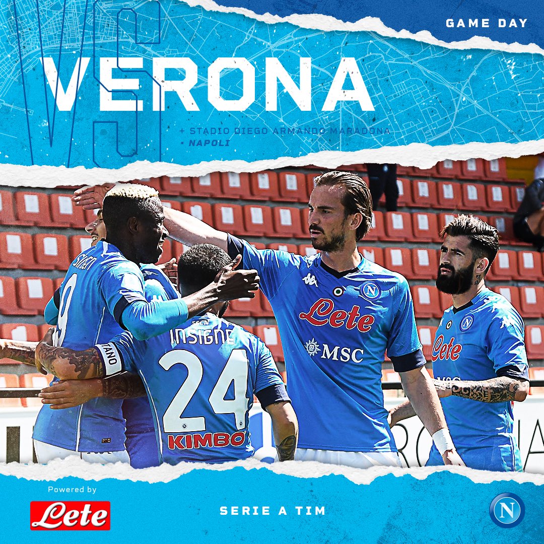 sscnapoli's tweet photo. ⚽️ 🏟 🕘 | MATCHDAY

#NapoliVerona | Stadio Diego Armando Maradona | 20:45 CEST | #SerieATim

💙 #ForzaNapoliSempre https://t.co/bBaPRkAmLQ