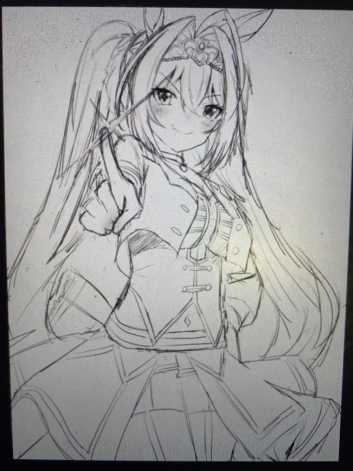 大分遅れましたがウマ娘始めましたー
ドヤ顔ダイワスカーレットの落書きです 