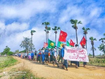 TostevinM's tweet photo. While armed clashes have increased in parts of Myanmar, in many places opposition to the junta is being shown daily through peaceful protests #WhatsHappeningInMyanmar https://t.co/O3M17Se4yK