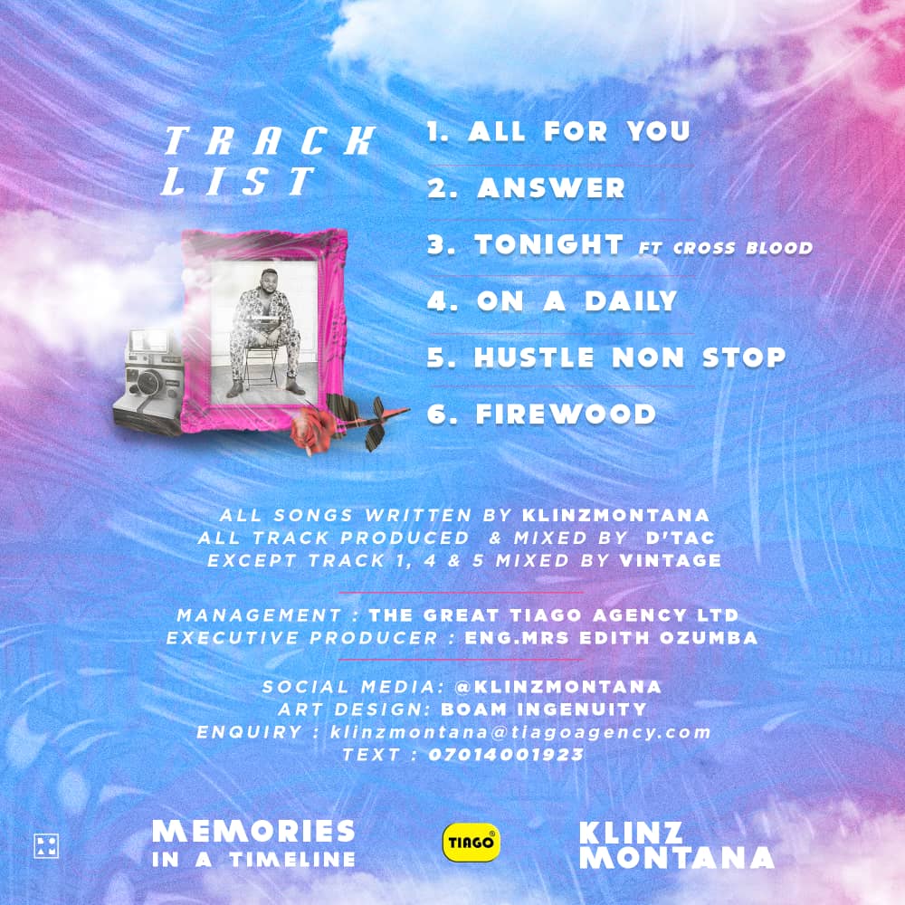 rogradioafrica's tweet photo. New EP: Memories in a timeline by @klinzmontana 

Out now!! Check out this project on @BoomplayMusicNG Tell us your favorite songs from this EP.  

https://t.co/rG5SZHhlFH https://t.co/1N7rdELdY2
