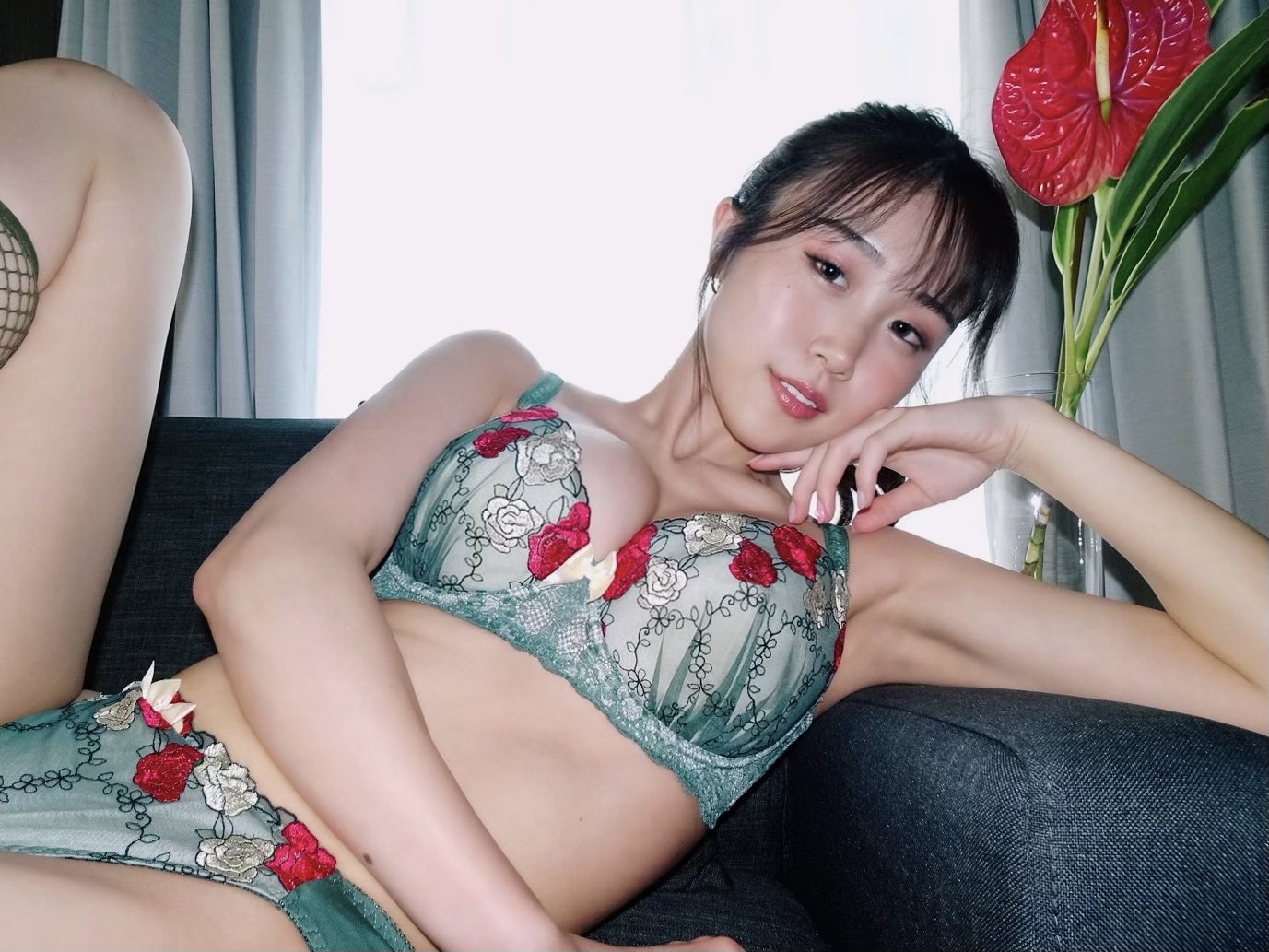 Haruka モデルをさせて頂いてるニッセングラマーさんのランジェリー 可愛い下着を着ける機会が少なくなってたけど ニッセングラマーさんに出会ってから ときめき続けてます これも 一目惚れしたの 素敵な ランジェリーって 日々 幸せな