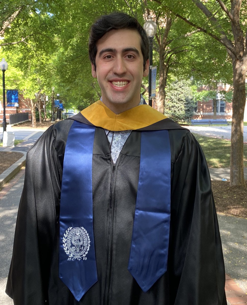 At yesterday's NHS Tropaia Ceremony, Joseph Maccarone (NHS’21), a health care management &amp; policy major who will enter a post-baccalaureate advanced premedical studies program, gave the student address. #Hoyas2021 (1/3)