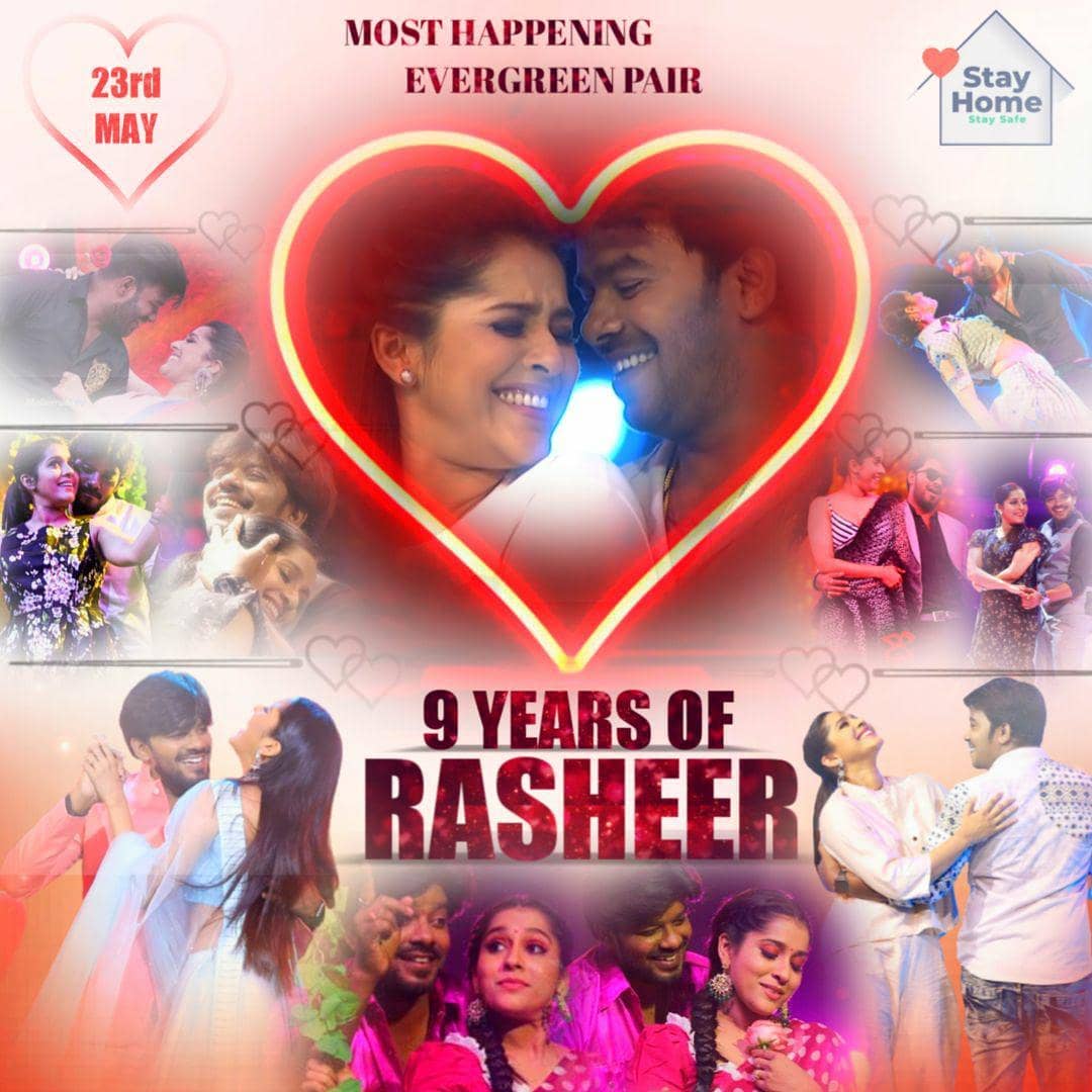 S_Sudheer_FC's tweet photo. Happy 9 Years for Trending &amp; Best On-Screen Jodi... ❤️❤️ 😍 😍 😘 😘 @sudheeranand @rashmigautam27
Congratulations...!! #SR 💞

✨ #9YearsOfRasheer 💖

#SudigaliSudheer #RashmiGautam https://t.co/iUsbpQo7lH