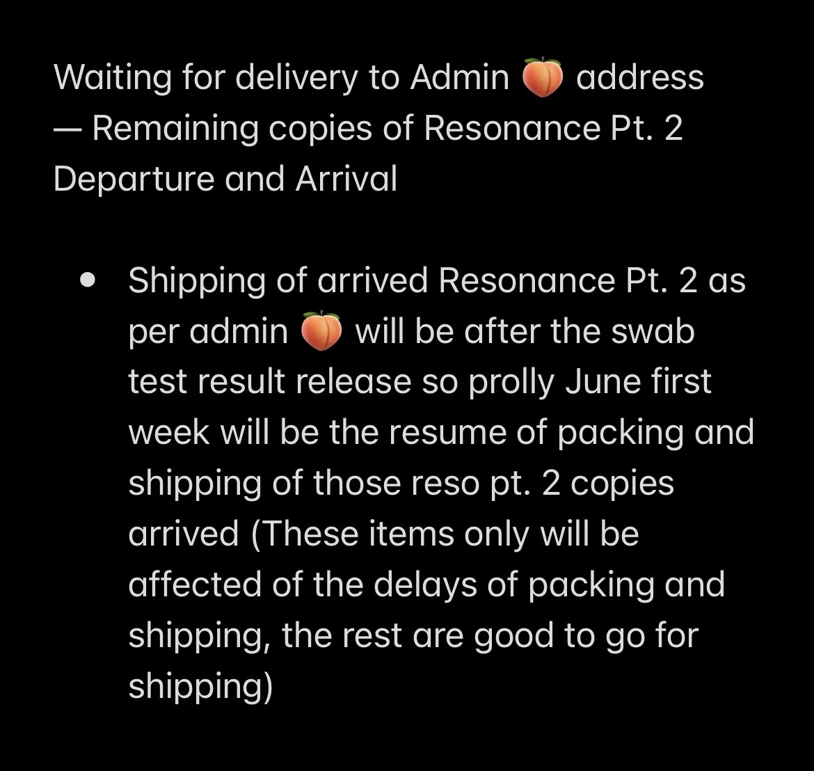 CepheusPH's tweet image. ✨ #CepheusPH_Updates  ✨

Hello! Apologies for not posting updates, but we promise to make it up and update you guys! 

So these are the items arrived, will be in transit tomorrow, NCT YZY refund and the Resonance pt. 2 update. 

1/2