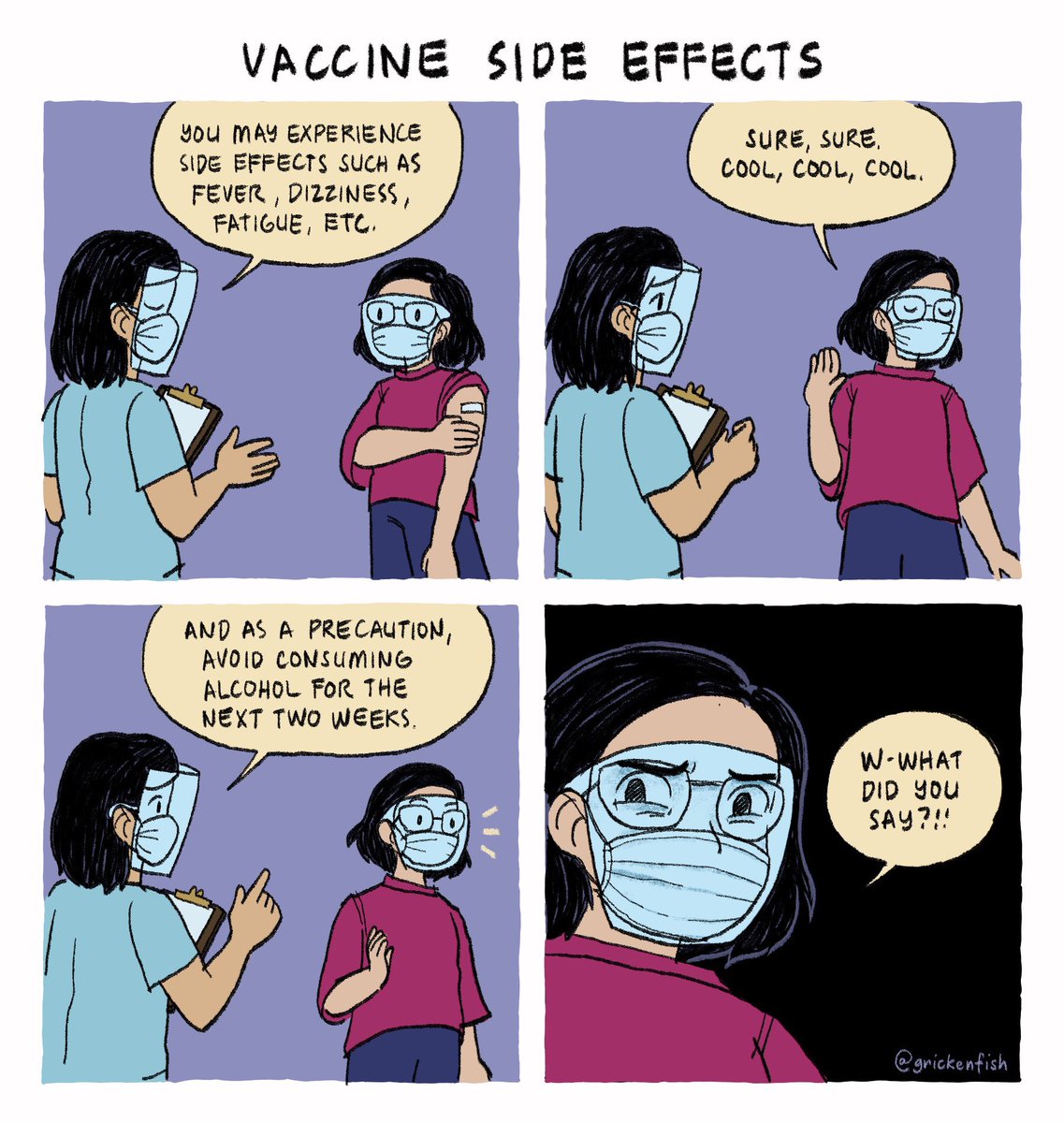 Go get vaccinated when you can, guys! 