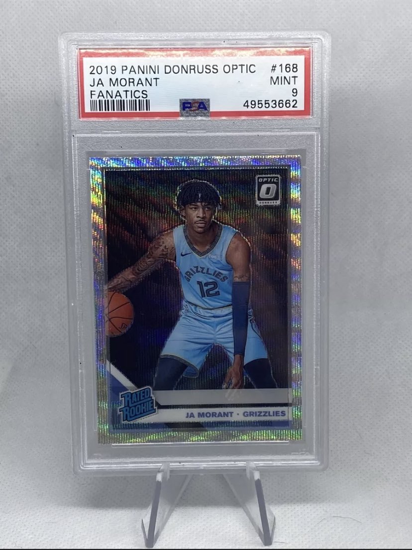 cards_stack's tweet photo. JA MORANT SLAB SALES ENDING SOON @Hobby_Connect @HobbyConnector #iso $1  https://t.co/6l5NPpYxec https://t.co/DAjoM2KqOp