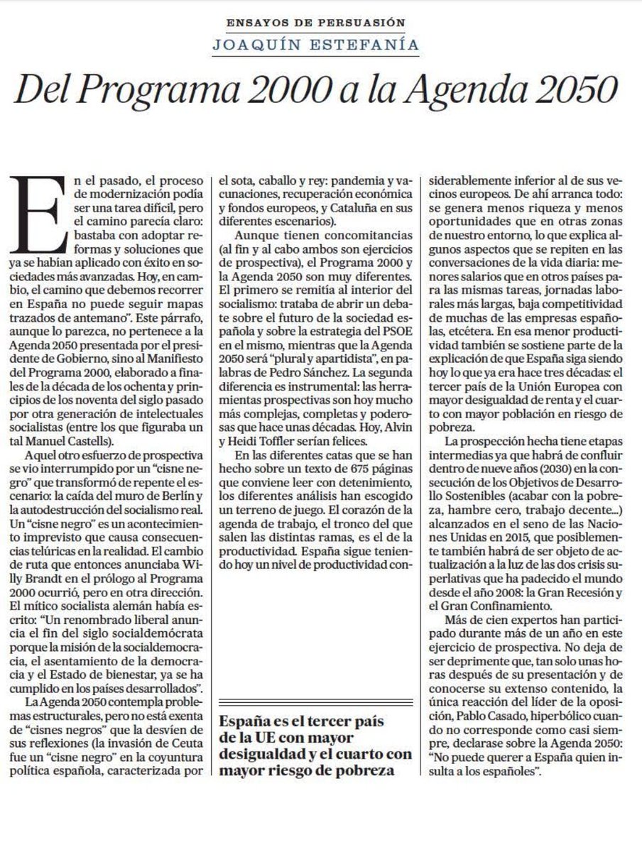 DianaOrtegaG's tweet photo. El #programa2000 y la #agenda2050 son muy diferentes. El primero trataba sobre el futuro de la sociedad y la estrategia del PSOE, mientras la agenda 2050 será PLURAL y APARTIDISTA, en palabras de P. Sánchez. @EstefaniaJoaq
—¿y la presenta el sec. General del PSOE🤔? #coherencia https://t.co/imtLoJlLUu