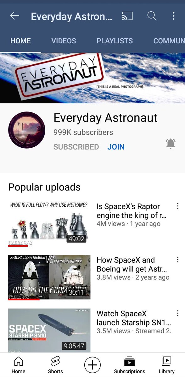random_Channel3's tweet photo. 999k!!! 😮
Let's cross the line of 1M. Awesome work sir Tim.
@Erdayastronaut #everydayastronaut #space #YouTube #timdodd https://t.co/bcw74Yh6fX