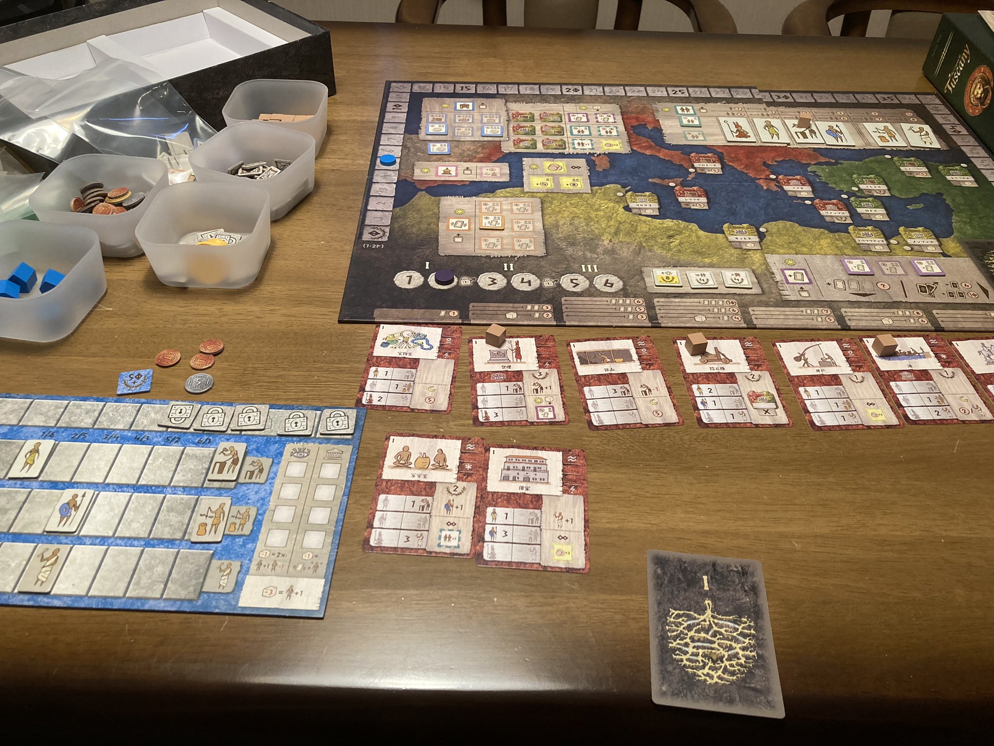 Rpg博物館 ジェンティス ソロでルール確認も兼ねてプレイしてみました これは 面白い ちょっと 地味で渋いゲーム ソロで2回も遊んだよ ソロで最後までプレイしたのも初めてなら2回プレイも初めて 良いゲームです ボードゲーム