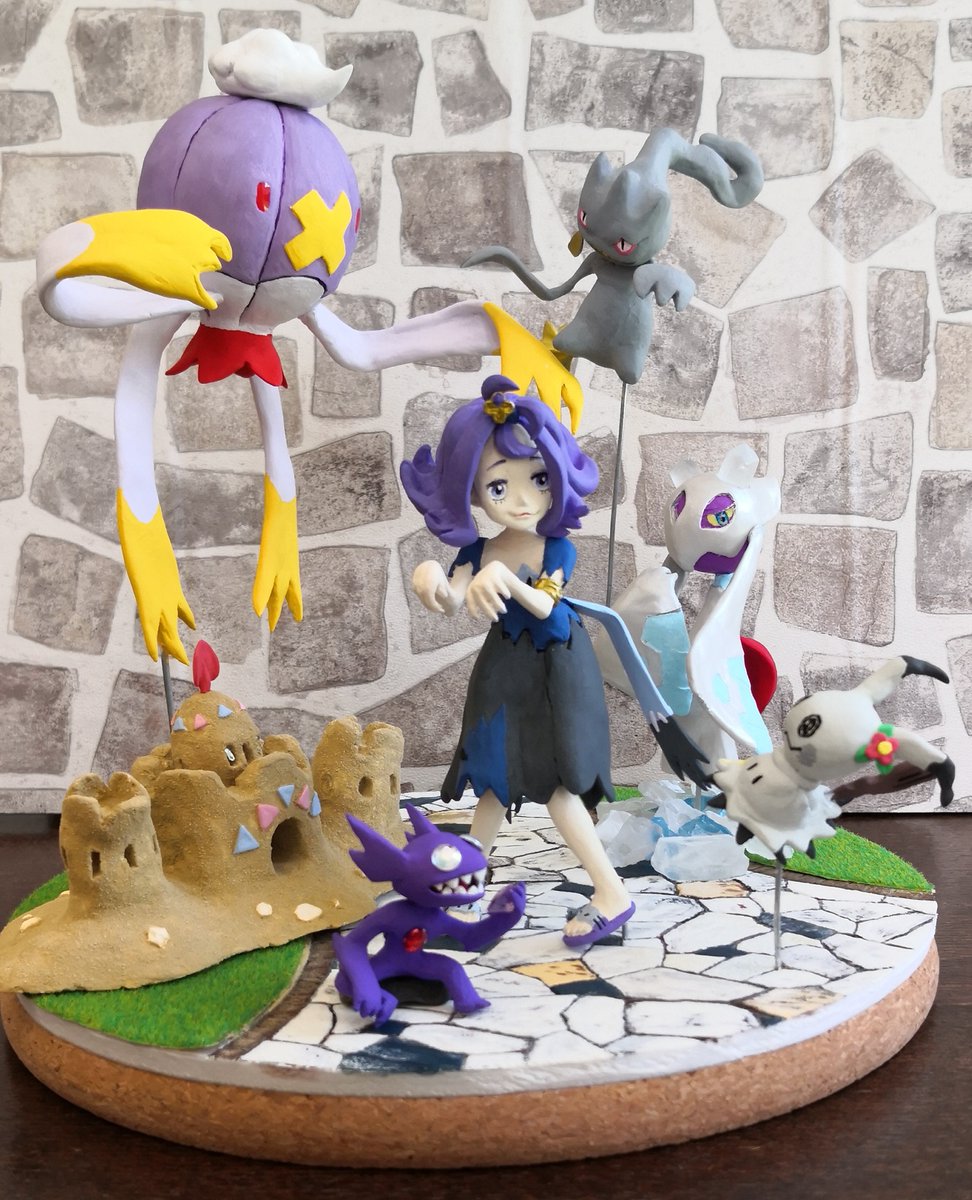 ベータon粘土板 石粉粘土でポケモンのアセロラちゃんと手持ちポケモンたちをセットで作成しました ゴーストの Zパワーを 使うなら こんな ポーズを 決めちゃってね ベータon粘土板 石粉粘土でポケモンのアセロラちゃんと手持ちポケモンたちをセットで作成しました ゴーストの Zパワーを 使うなら こんな ポーズを 決めちゃってね