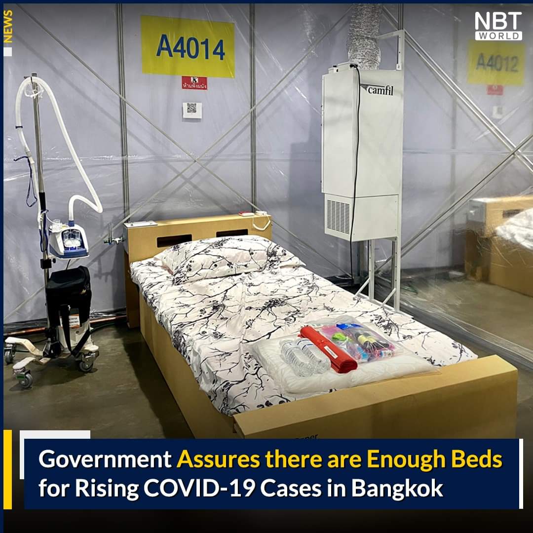 NBTWORLDNews's tweet photo. The government has assured that there are enough beds to cope with the recent spike in COVID-19 cases in Bangkok and surrounding provinces.
Read more: https://t.co/GXN5Z9f3li
#COVID19 #hospital #fieldhospital #Busarakam #Bangkok #โรงพยาบาล #โรงพยาบาลสนาม #บุษราคม https://t.co/wF4cdLZRaU