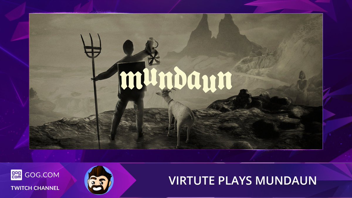 In an hour I'll be live on @GOGcomTwitch checking out @MundaunGame - the unique hand-drawn horror by @HiddenFields 

I can't wait to experience this game with you all 😱