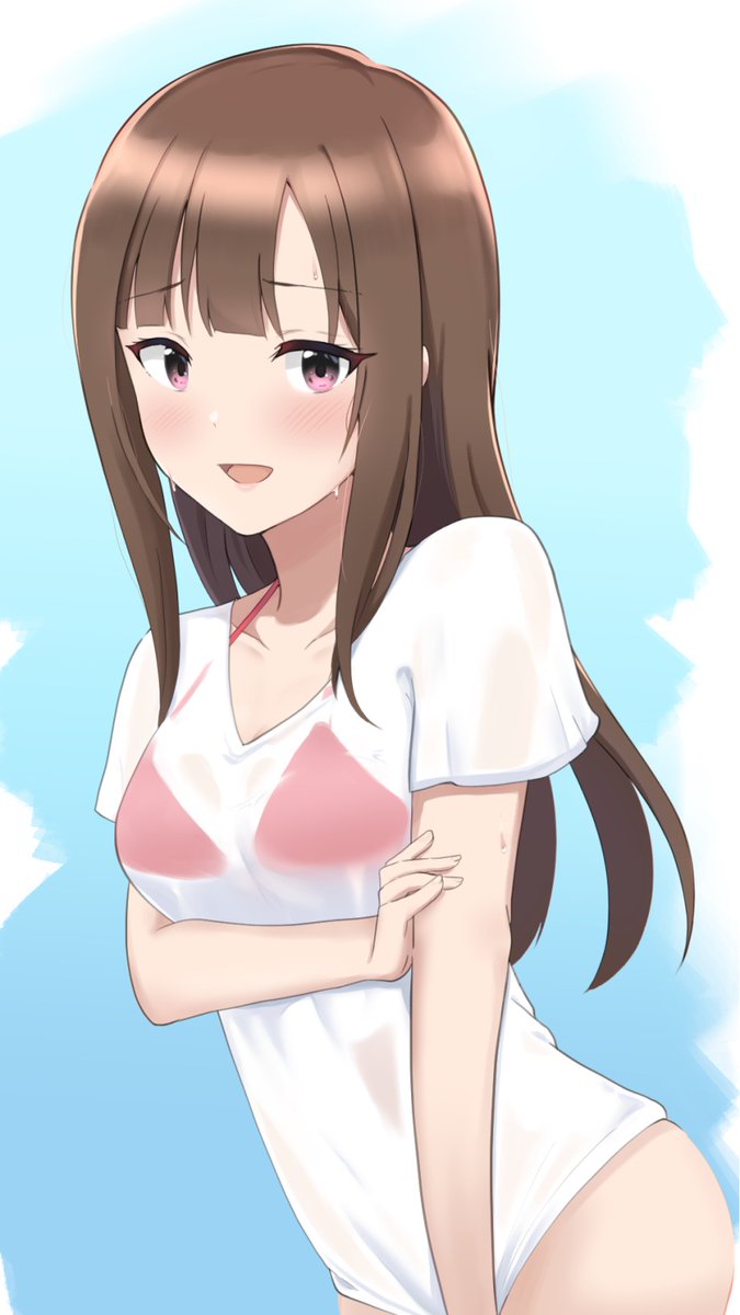 「濡れTゆかりちゃん #水本ゆかり 」|わかめマークのイラスト