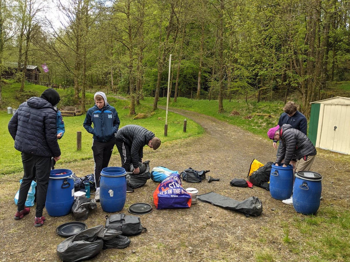 logos_dofe's tweet photo. Day 2, Gold Canoe Expedition training, Invertrossachs Scout Centre, Loch Venachar. Today the group are focusing on packing barrels &amp; navigation. Hopefully the rain will stay off! Thank you to canoe leader Mark Wright for making this happen. @CrieffHigh @DofEScotland @DofePkc https://t.co/4pkgSFEFAH