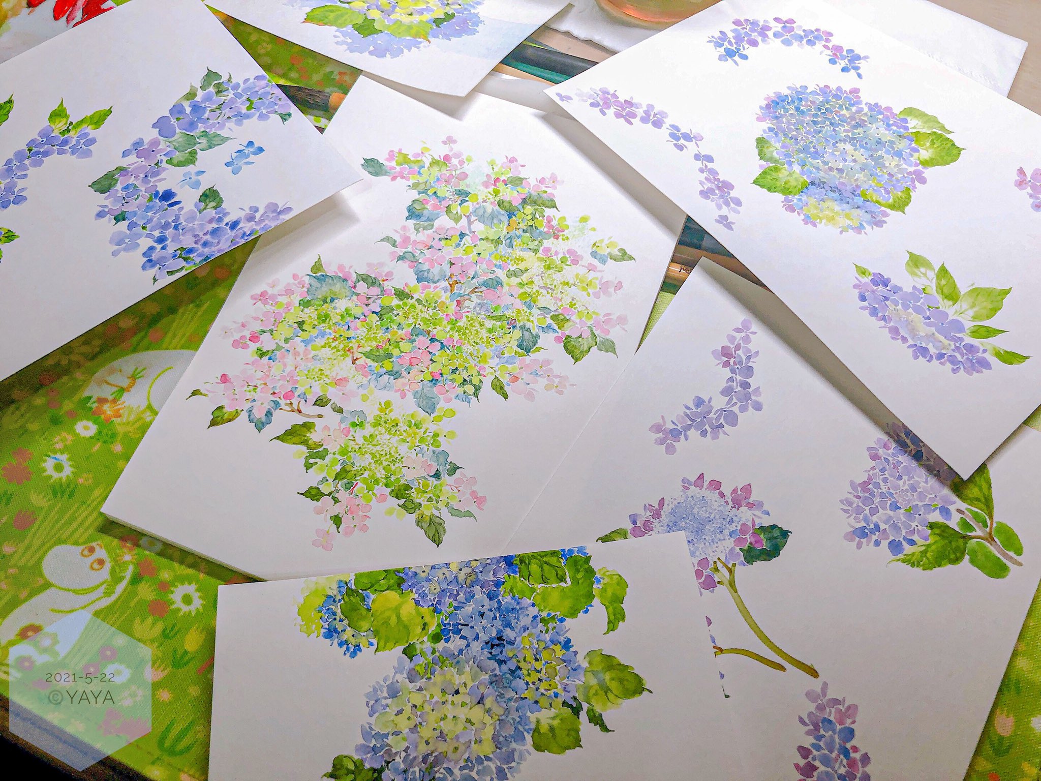 呀呀on Twitter ꂧ ꂧ Watercolor Watercolorart Watercolorpainting 水彩 花 绣球花 紫陽花 Hydrangea 呀呀art T Co Czyu Twitter