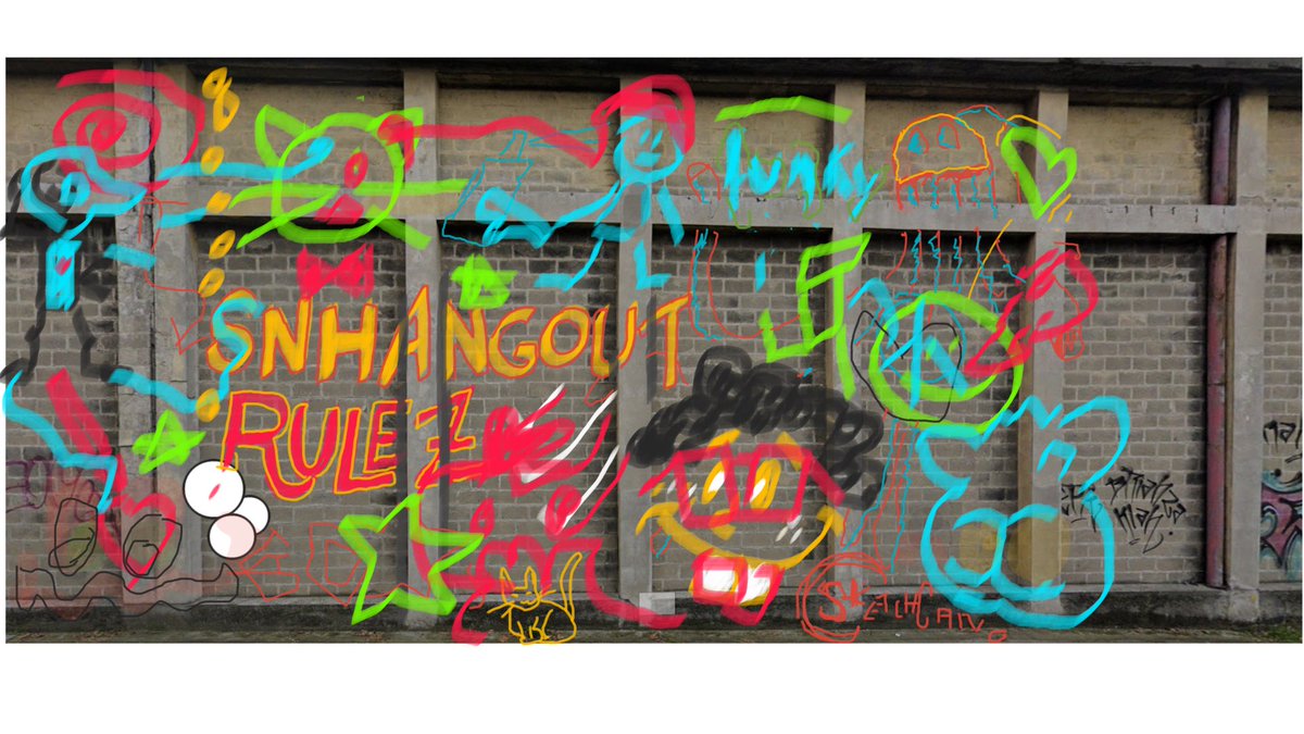 xLontrax's tweet photo. Street Art it’s not just people going around with hoodies and painting alone in the night, it’s also collaboration and sharing spaces and colors. 

At @SN_Hangout we  did it! Here our walls! https://t.co/IuR1uSLlSz