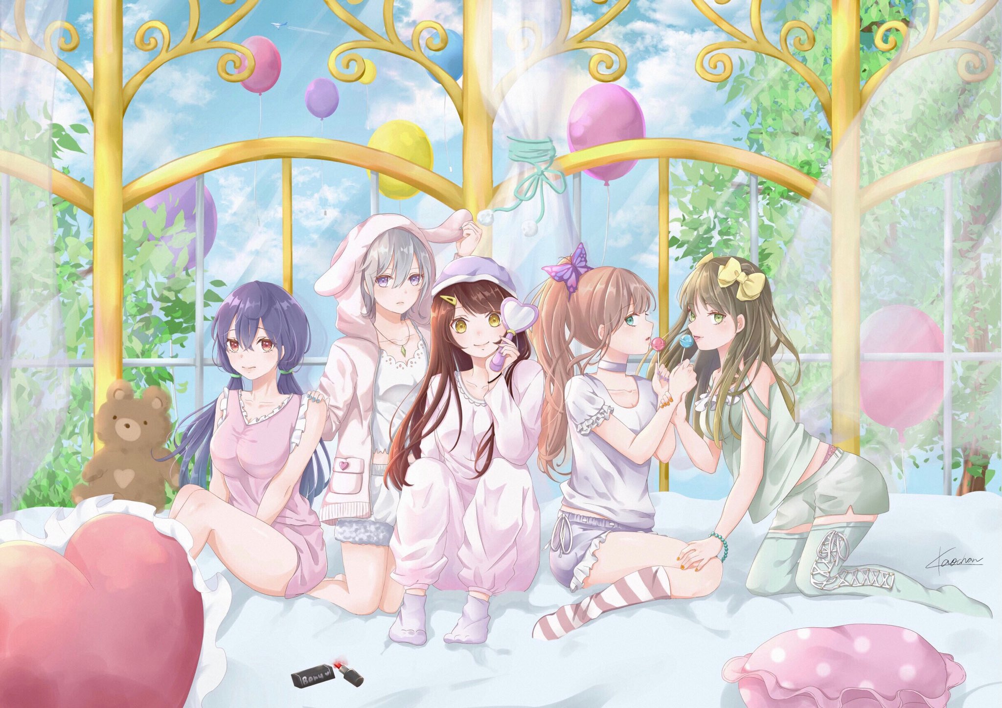 Pigu 依頼受付中 パジャマ女子会 イラスト オリジナルイラスト イラスト好きさんと繋がりたい T Co Iplgdnxpig Twitter