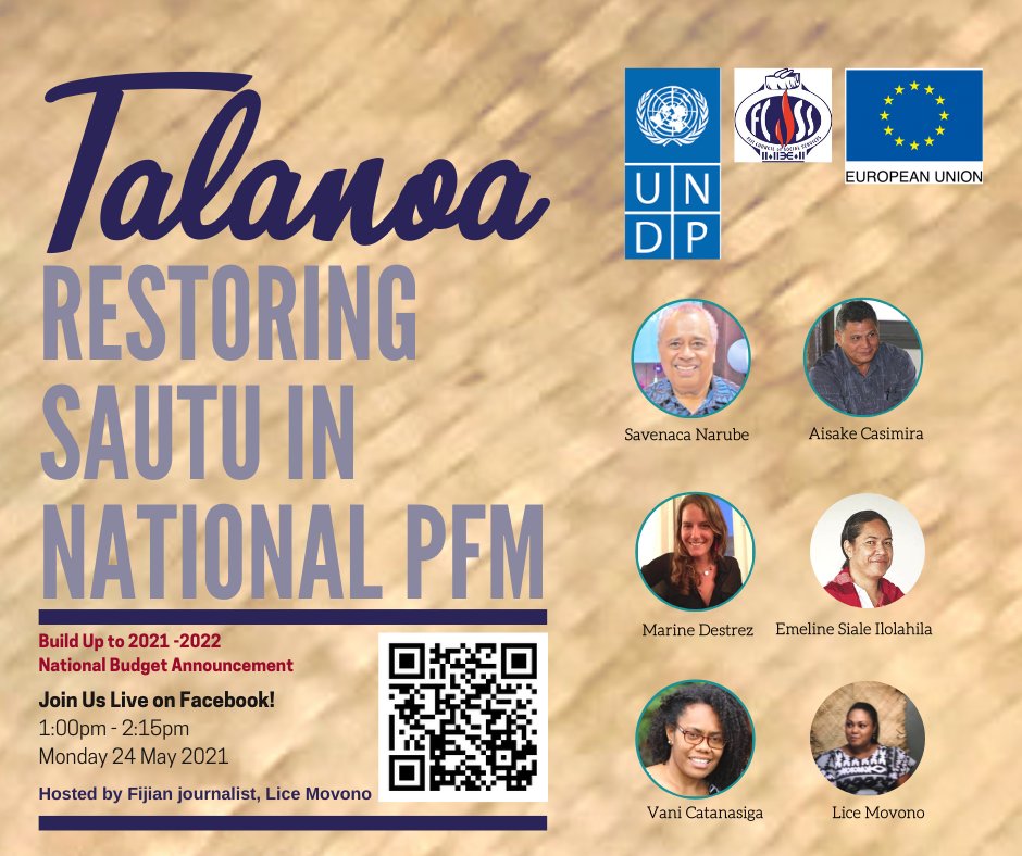 FijiCouncil's tweet photo. Join @LiceMovono for the Buildup to Budget 2022 1st Talanoa with @DesMarine @SavenacaNarube #AisakeCasimira @ilolahia_es @VaniCatanasiga tomorrow. @FijianGovt @WB_AsiaPacific @ADB_HQ @UNDP_Pacific @EUPasifika @Pacific_2030 @ccf_fiji @RanuveKristin @femlinkpacific @AusHPship https://t.co/kyeH3iaGcu