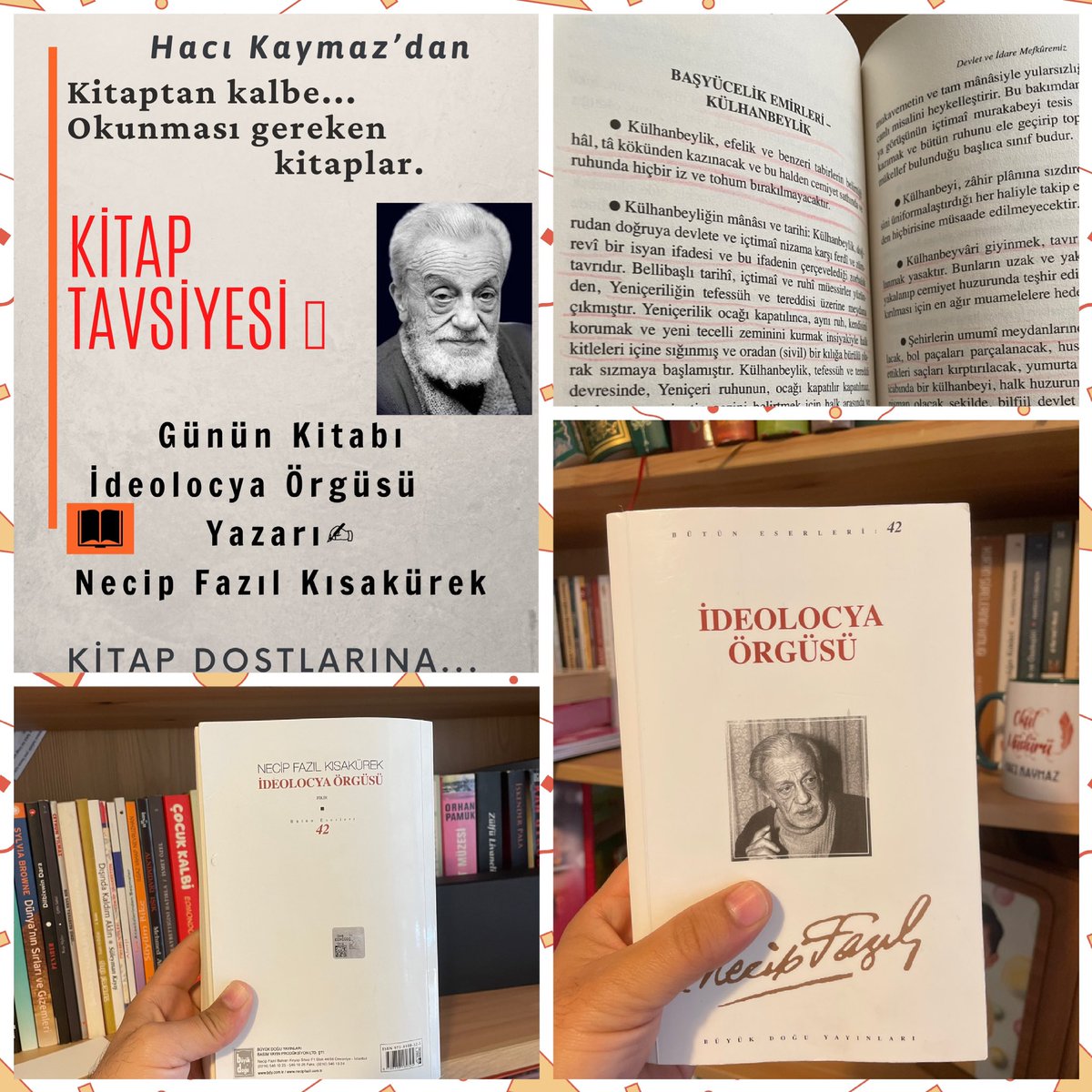 HaciKAYMAZ's tweet photo. 💥TAVSİYE KİTAP
Bizim,olmuş ve olabilecek ahlak kaynağımız, adıyla ve sanıyla İslam ahlakıdır. Bunu anlayamadık;anlaşılacak olan buydu; anlaşılacak olan budur!
(İdeolocya Örgüsü S::97 N.F.K)
#kitapönerisi #ideolocyaörgüsü #kitapaşkı #kitapcümleleri 
@buyukdoguyayin https://t.co/6pKy7RqD5J