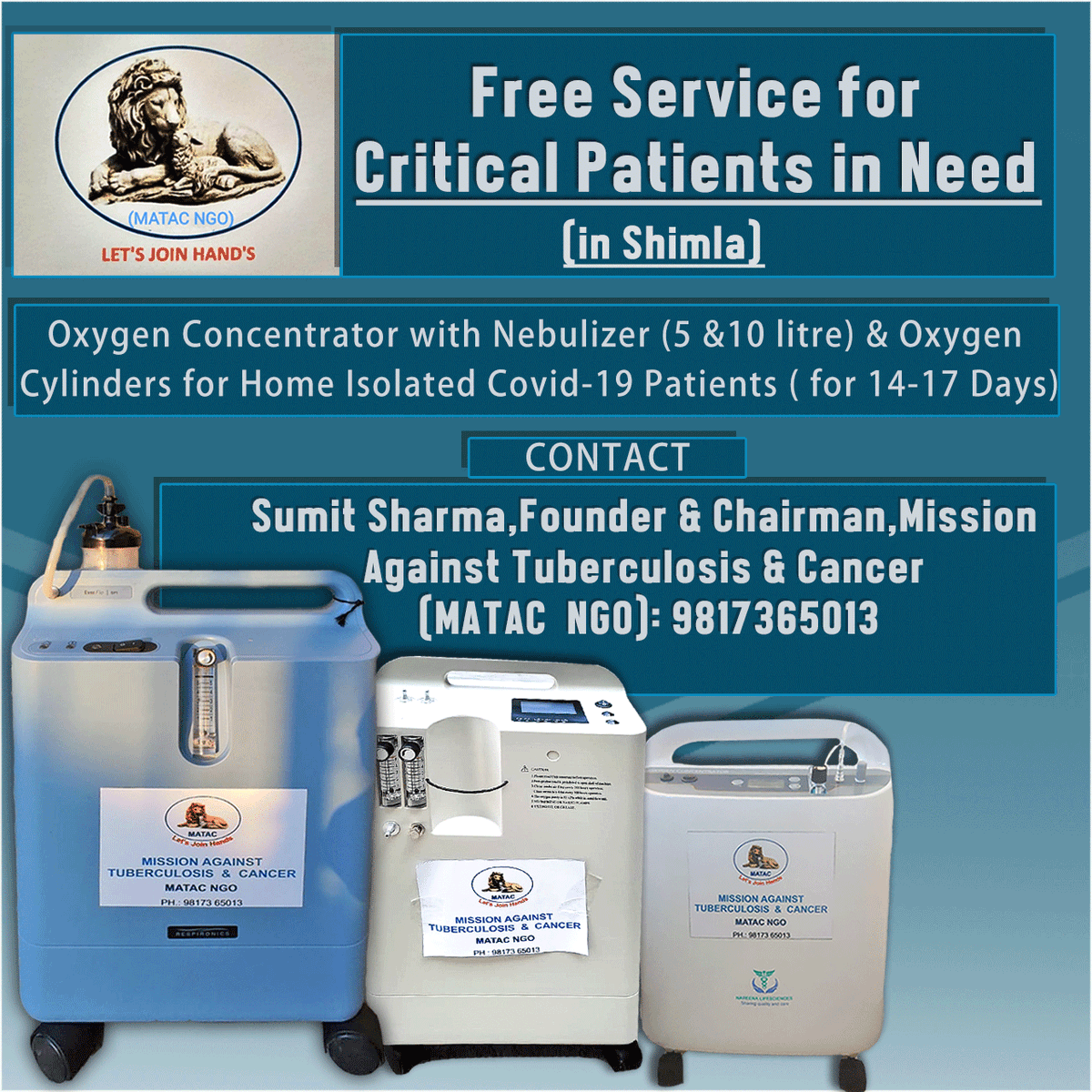 HimachalW's tweet photo. Commemorable🏆

#HWCommunity: A Shimla-based NGO (#MATAC) has been at the forefront of war against #Covid19, serving the needy since last year. This year too, the NGO is dedicatedly working to provide home-isolated patients with life saving equipment. 

#HimachalPradesh #NGO https://t.co/LG5SJv1qwO