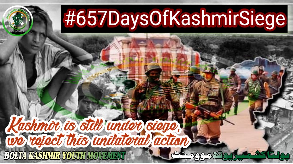 We want freedom 
We want freedom 
We want freedom 
India occupied Kashmir 
India occupied Kashmir 
#657DaysOfKashmirSiege 
#BKYM <a href="/BKYMofficial/">Bolta Kashmir Youth Movement</a>