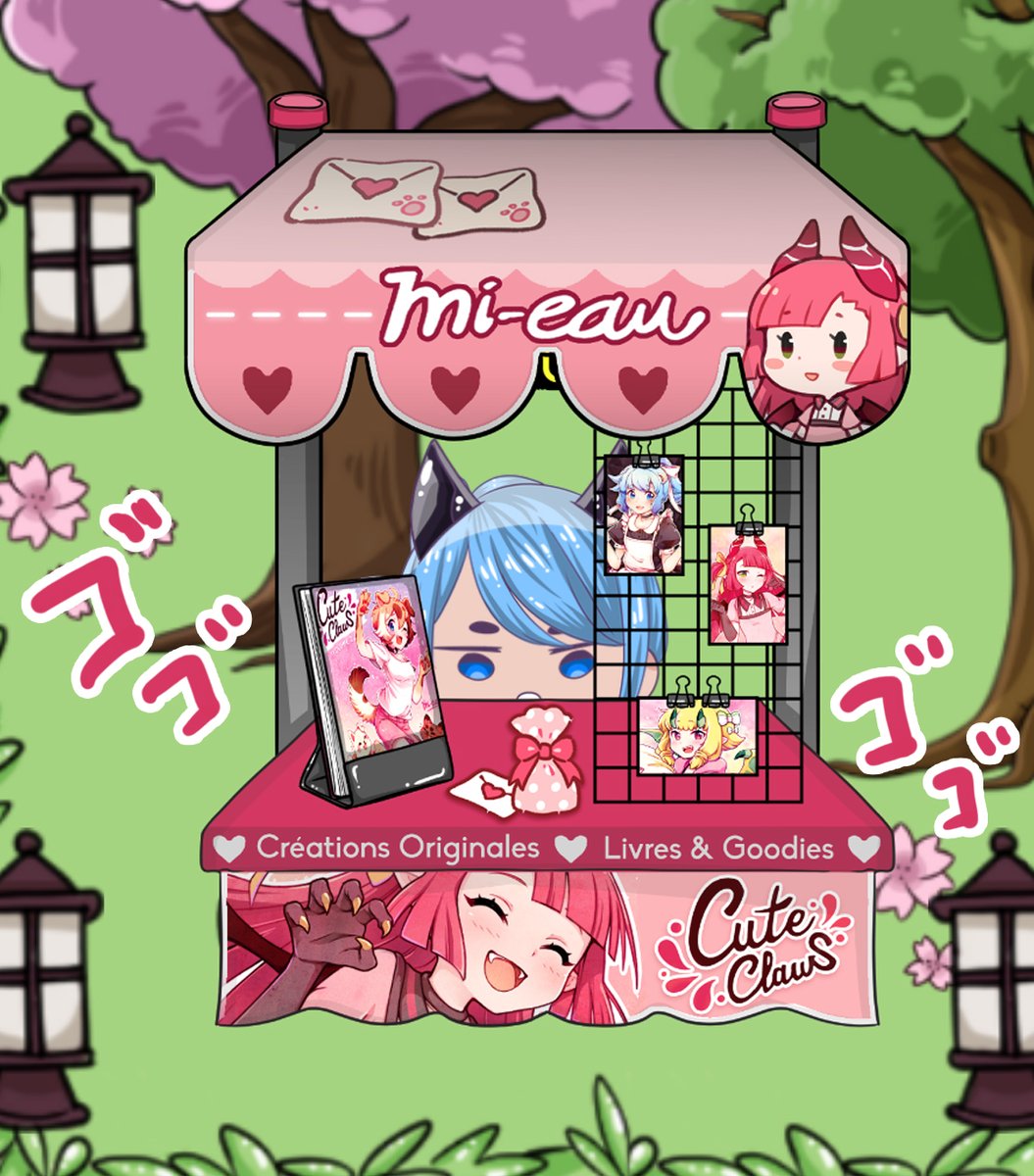 Mi_eau's tweet photo. Si vous voulez passez voir mon stand sur @HanamiOnline, c'est par ici :  🌸https://t.co/c1cIPKonzi 🌸 https://t.co/WCSZ2Eqo75