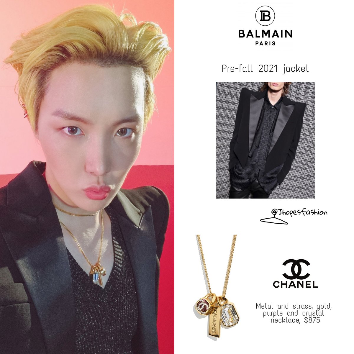 j-hope's closet (rest) on X: He is wearing his Chanel padlock necklace too   / X