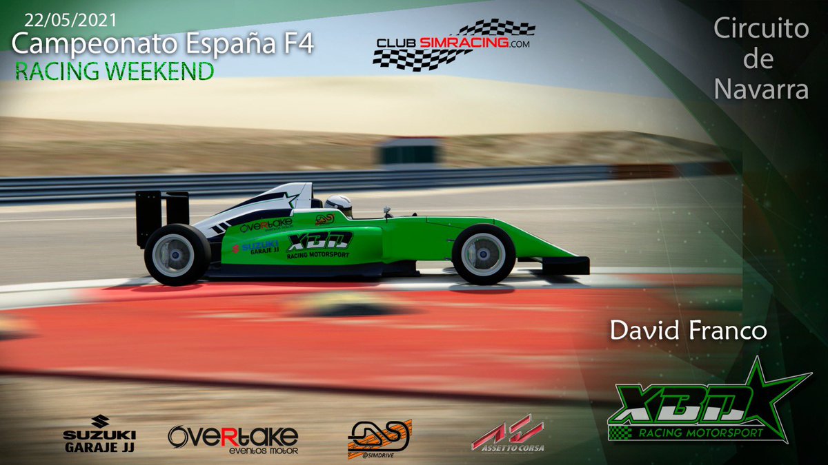 xbdracing's tweet photo. 🏆 Segundo día del Racing Weekend de @club_simracing. Hoy presentamos a los pilotos que correrán en las categorías del Domingo.

👤@Ivet_Santana 
👤@DaniRamentol 
👤@D4V1D_33 
👤@bamiadonsfills 

¡Mucha Suerte en esta nueva Aventura!
#GreenPower #GoXBD 💚 https://t.co/rZU8TMcAyZ