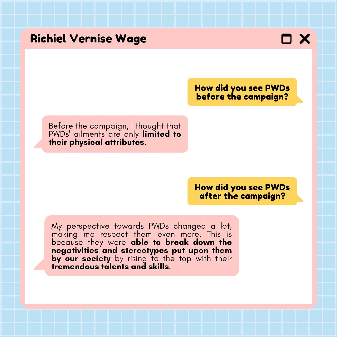 Ability_Within's tweet photo. We're nearing the end of our campaign ☹️ but the lessons we learned will always remain 💖

We asked our beloved emPoWereD ambassadors about their insights 🤔 and how their perspectives have changed after the campaign 🧐

Here are some of the best answers we got! 🤗

1/2 https://t.co/ABC1o7Uqiy