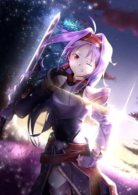 ソードアートオンライン ユウキ誕生祭 #ソードアート・オンライン #ソードアートオンライン #SAO #ユウキ #紺野木綿季 #誕生日 #ユウキ(SAO) #女の子 #イラスト 