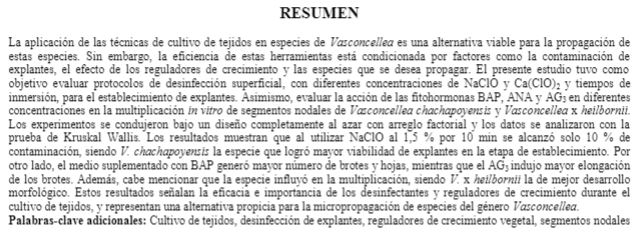 revistabioagro's tweet photo. Bioagro 33(2):2021, Mayo-Agosto.

Establecimiento y multiplicación in vitro de papayas de montaña: Vasconcellea chachapoyensis Y Vasconcellea x Heilbornii. @CaritoNuri @KalinYoiner @eyner_huaman
@Tejada_73 @Jegnes_Melendez 

Lea el artículo completo, en:  https://t.co/rxKpruro9n https://t.co/UpfxJbz5AW