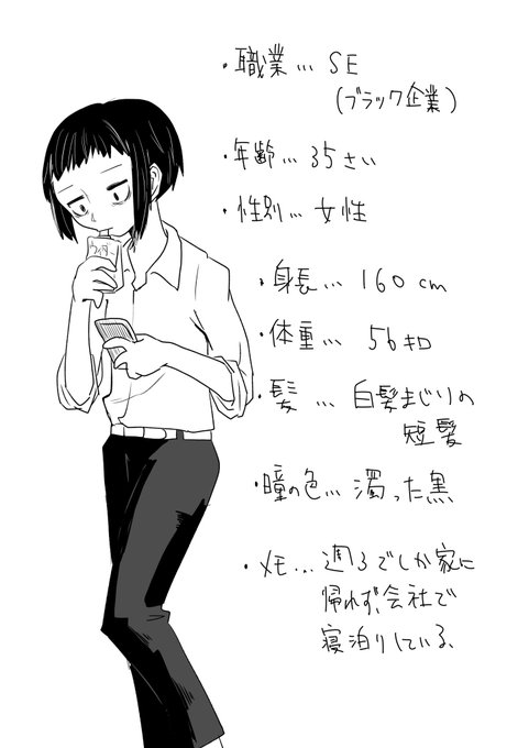 さっき友達とオンでやったTRPGで僕が作ったキャラクターです。
「おまえ…ゲームの中くらい幸せになれよ…」と言われましたが、SAN値チェック全部成功でしたし無事生還しました。 