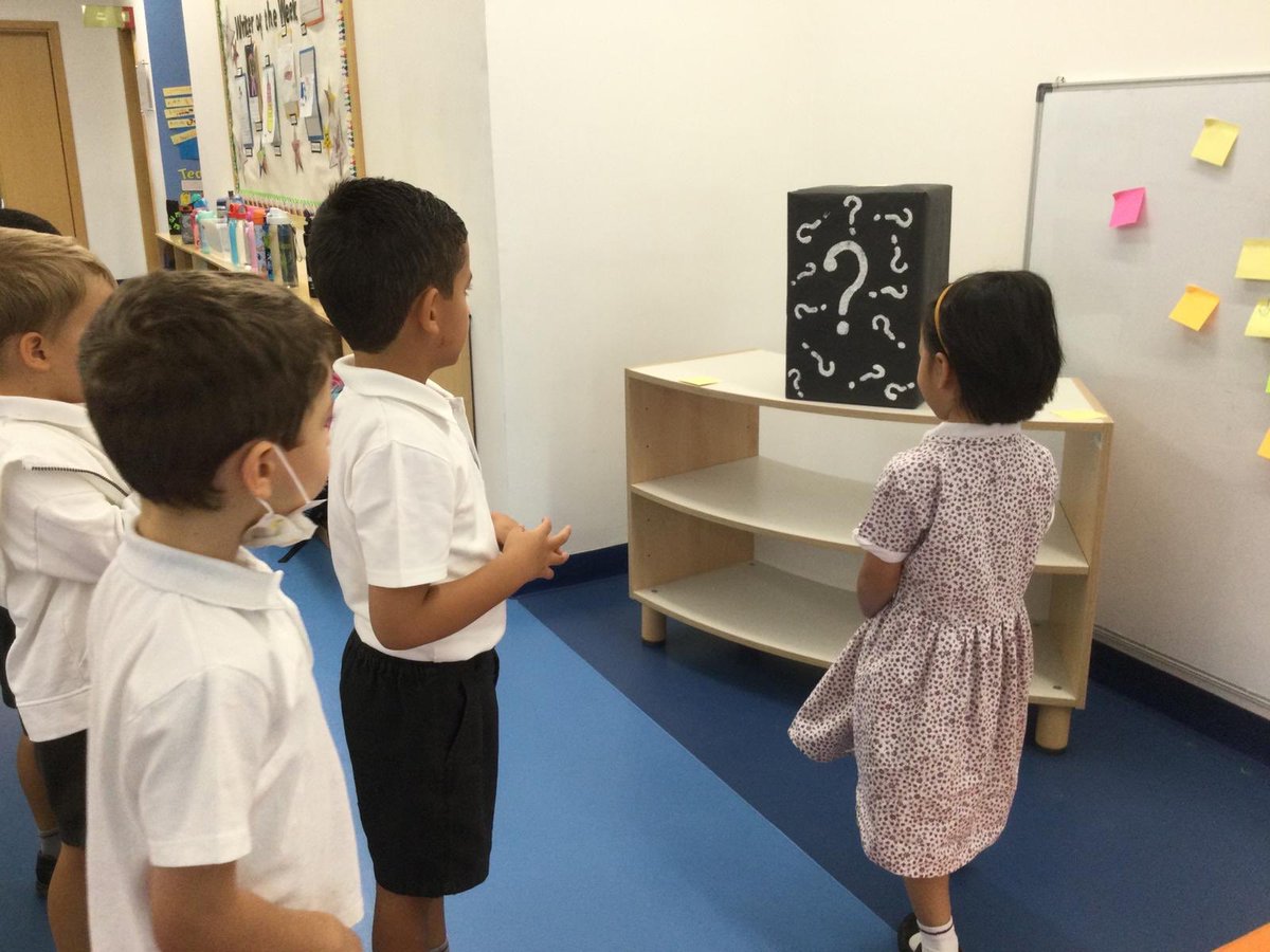 Twitter for today: Today in FS2 we noticed a mysterious box in our corridor. Throughout the day the children were delivered different clues to help them work out what was inside. They then wrote down their guesses...we wonder what it could BEE?!