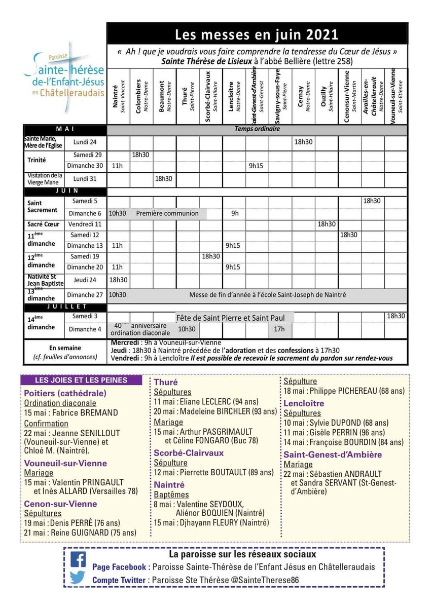 En ce dimanche de Pentecôte, voici les Nouvelles de la paroisse de juin.
Y est annoncée la nomination d'un nouveau curé par l'archevêque pour septembre : le Père Georges (Jerzy) SKOTNICKI.