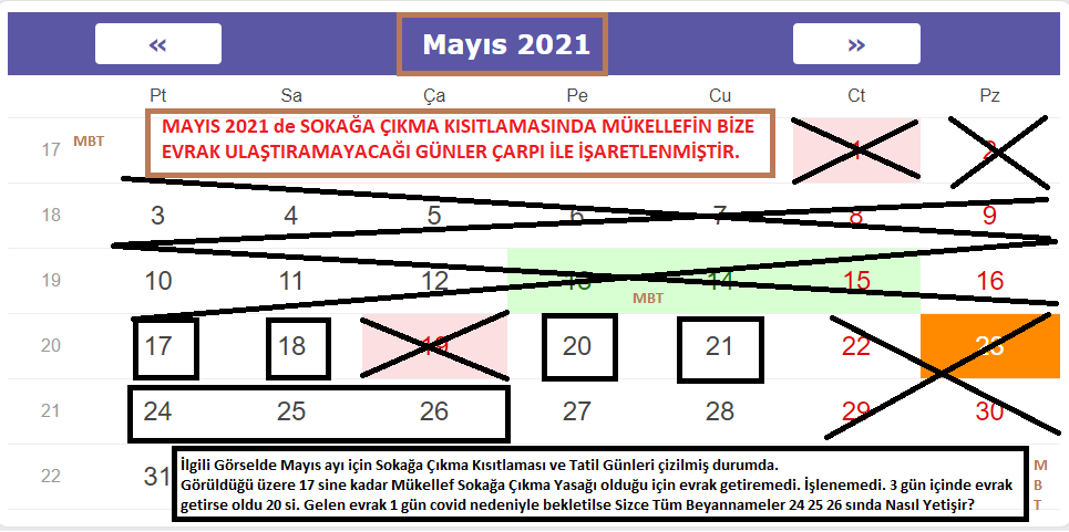 Serkan__Atasoy's tweet photo. #BeyanlarErtelenmeli 
Neden mi?
Mayıs ayında mükellef 16 gün kapalıydı.
Sahadan gelen dönüşlere göre evrak akışı düzensiz
Aşağıda @gibsosyalmedya tarafından hazırlanmış ayın listesi var
https://t.co/9C2TPq8wWy
Meslektaşlarımız Soruyor gelmeyen evrakın Beyannamesi Nasıl Yapılacak? https://t.co/rWEeUeuTSi