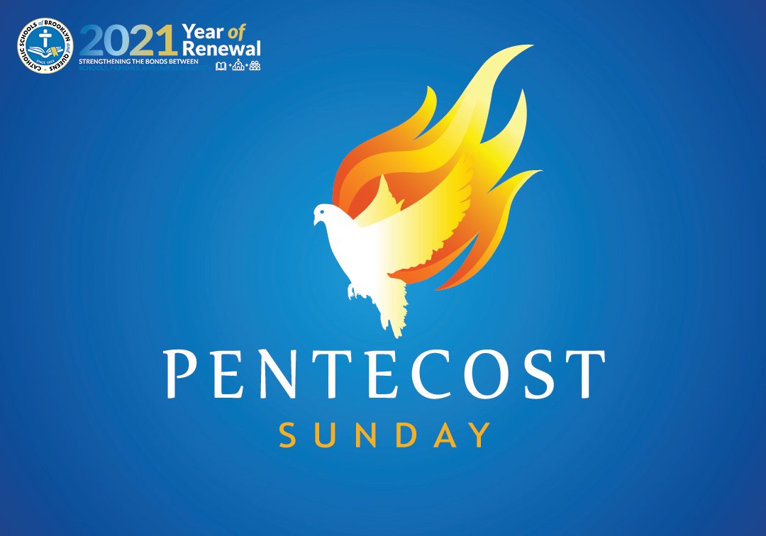 When the day of Pentecost came, they were all together in one place. Suddenly a sound like the blowing of a violent wind came from heaven and filled the whole house where they were sitting. 
Acts 2:1-2