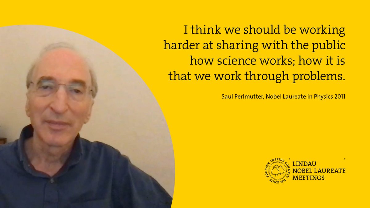 lindaunobel's tweet photo. An advocate for active and open science communication, it is a pleasure to welcome Saul Perlmutter for #LINO70! Last year, Prof. Perlmutter joined us for a debate in which he discussed this and other topical issues: https://t.co/u7Xut9Hf2L https://t.co/y8f65sVHOH