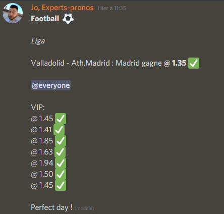 pronos_experts's tweet image. Ca, c'est une belle journée de VIP Un perfect qui fait plaisir! En ce moment, code promo sur notre boutique pour le VIP pronos de 1 mis à 50% avec notre code promo : euro2021 en prévision de roland garros et l'euro ;) n'hésitez pas! Le prono public du jour arrive! #TeamParieur