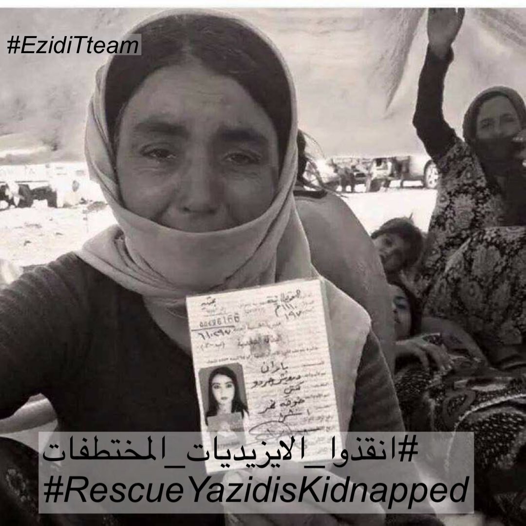 @aliya_yaqthan @Dashni_Morad support this hashtag , please .
#انقذوا_الايزيديات_المختطفات 
#RescueYazidisKidnapped