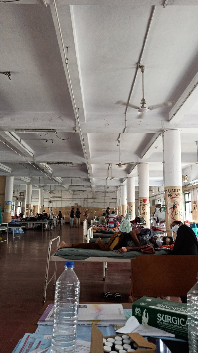 KaranRaval1997's tweet image. This is a picture from a mucormycosis ward in civil hospital, Ahmedabad. Each ward has about 50 patients who require Amphotericin B. Not a single patient is getting the prescribed medication. In other words, they are destined to have severe organ damage or death.