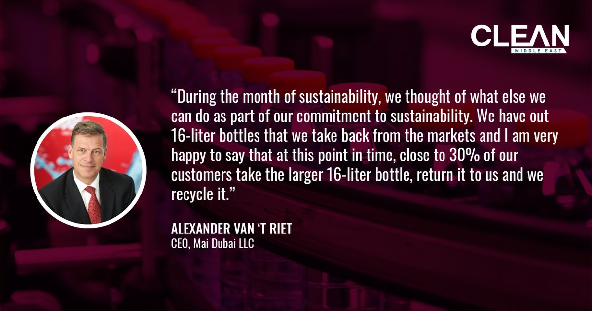 Alexander van 't Riet, the CEO of Mai Dubai™, comments on the #hygiene and #sustainability practices followed by the company!

Read more: bit.ly/2Qzxr0O

#sustainable #circulareconomy #plasticrecycling #hygienestandards #hygienepractices #sustainableproduction