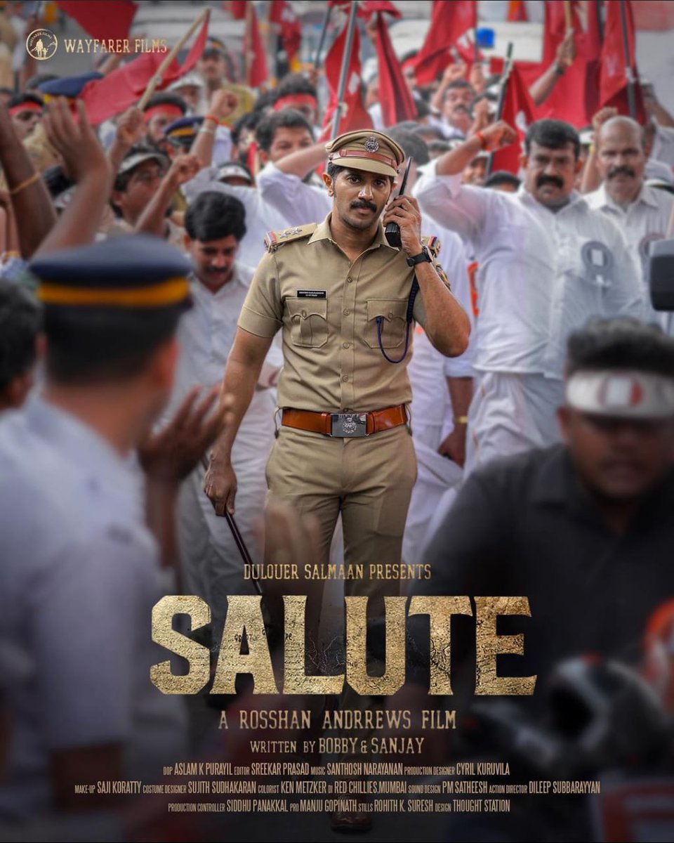 #Salute New Poster 🔥

#RoshanAndrews #BobbySanjay 
@dulQuer #DulquerSalmaan #CinePeek