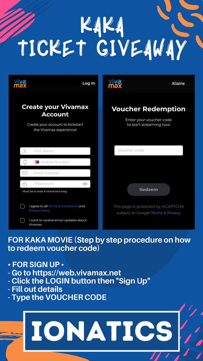 IONatics Official 🧡 on X: Step by step procedure on how to redeem your  VIVAMAX VOUCHER CODE 🧡✨ #KAKA #IonaticsGiveaway t.coqrn7QfvCbE   X