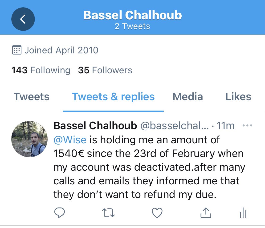 basselchalhoub's tweet photo. @Nelly12192853 @Wise Look what happened in my case https://t.co/mPdJvtRjMy
