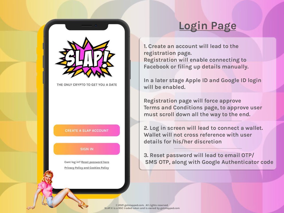 termostakiafet's tweet photo. Check out some of our UI designs!
We are so excited to for next month when the beta version of the app launches!
Dating + Crypto = π₯
#gotslapped #slaptoken #bsc #crypto #SAFEMOONWALLET #bitcoin #xrp #altcoin #BinanceSmartChain #Coinmarketcap #dating https://t.co/FK9GPIw46n