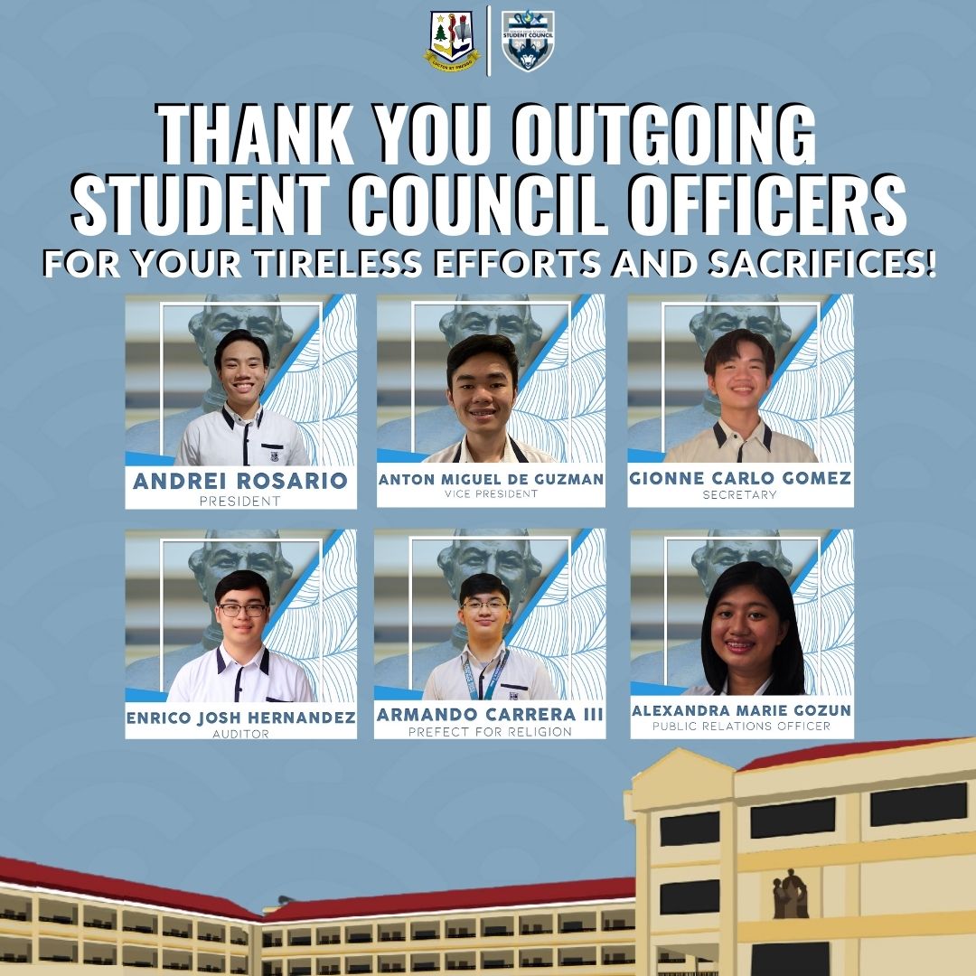 DBA_SHSSC's tweet photo. We would like to thank the 2020-2021 Student Council officers for their dedication in serving our fellow Bosconians. Congratulations on your well-deserved success!

Graphic Design by: Guiann Karlo Magistrado

#DBMabalacatFamilyLivesHere
#BosconianExcellence
#LuctorEtEmergo https://t.co/CFLgnYJy0Z