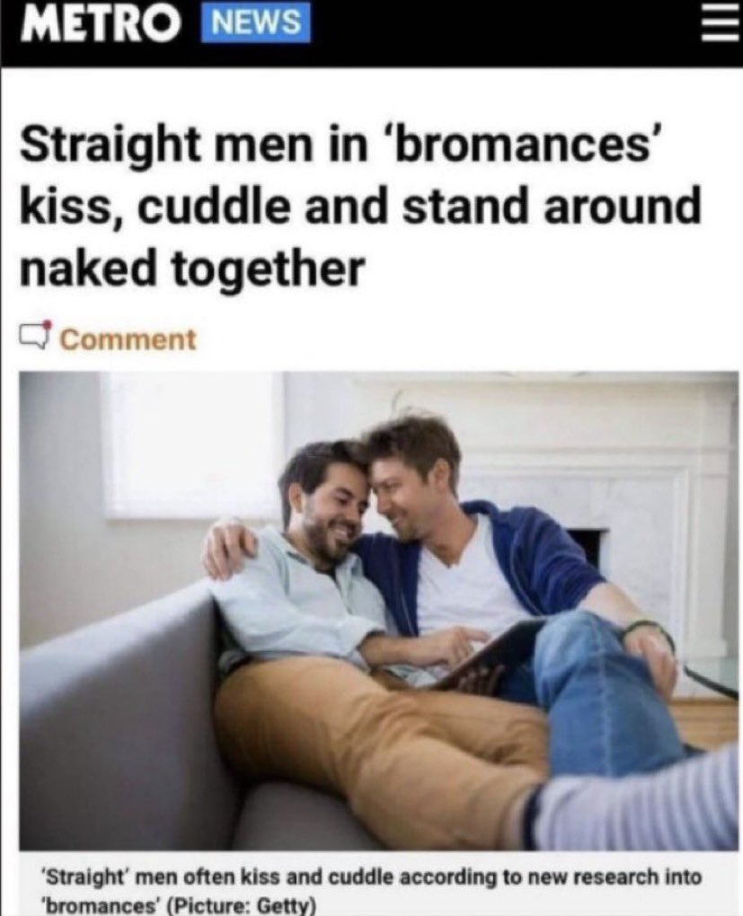 Arwenstar's tweet photo. No straight man I’ve ever known would ever be found looking like this ⬇️ Never. Not in a million years. Straight guys just don’t do that, no matter how many times the media tell us otherwise. So pathetic. I’m gonna start using the hashtag: #ItsOkToBeStraight https://t.co/7z8KH7zin6